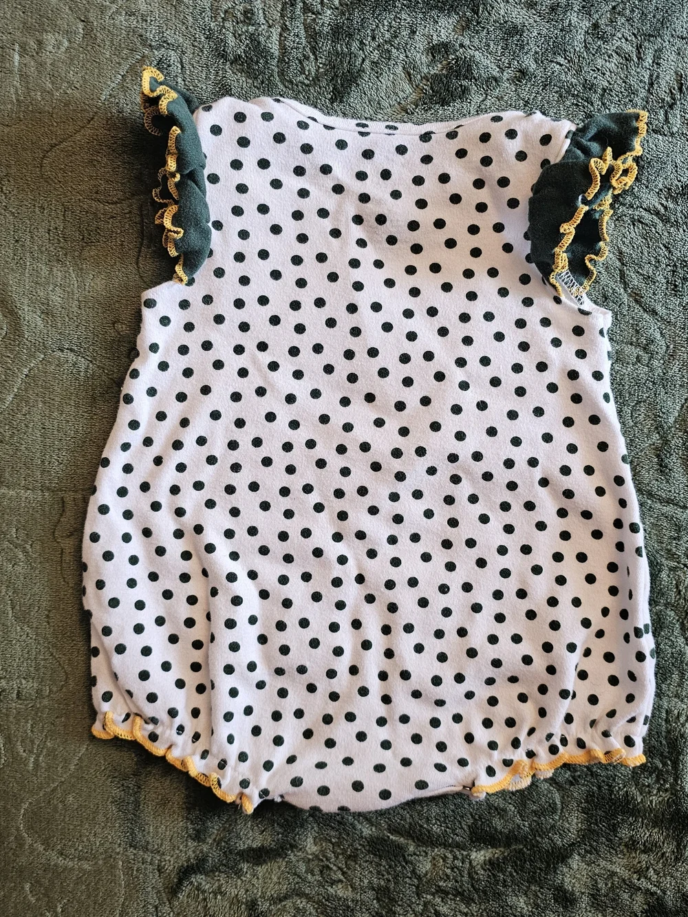 NFL Green Bay Packers Green Polka Dot Infant Baby Romper Girls 0-3M